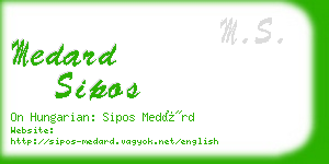 medard sipos business card